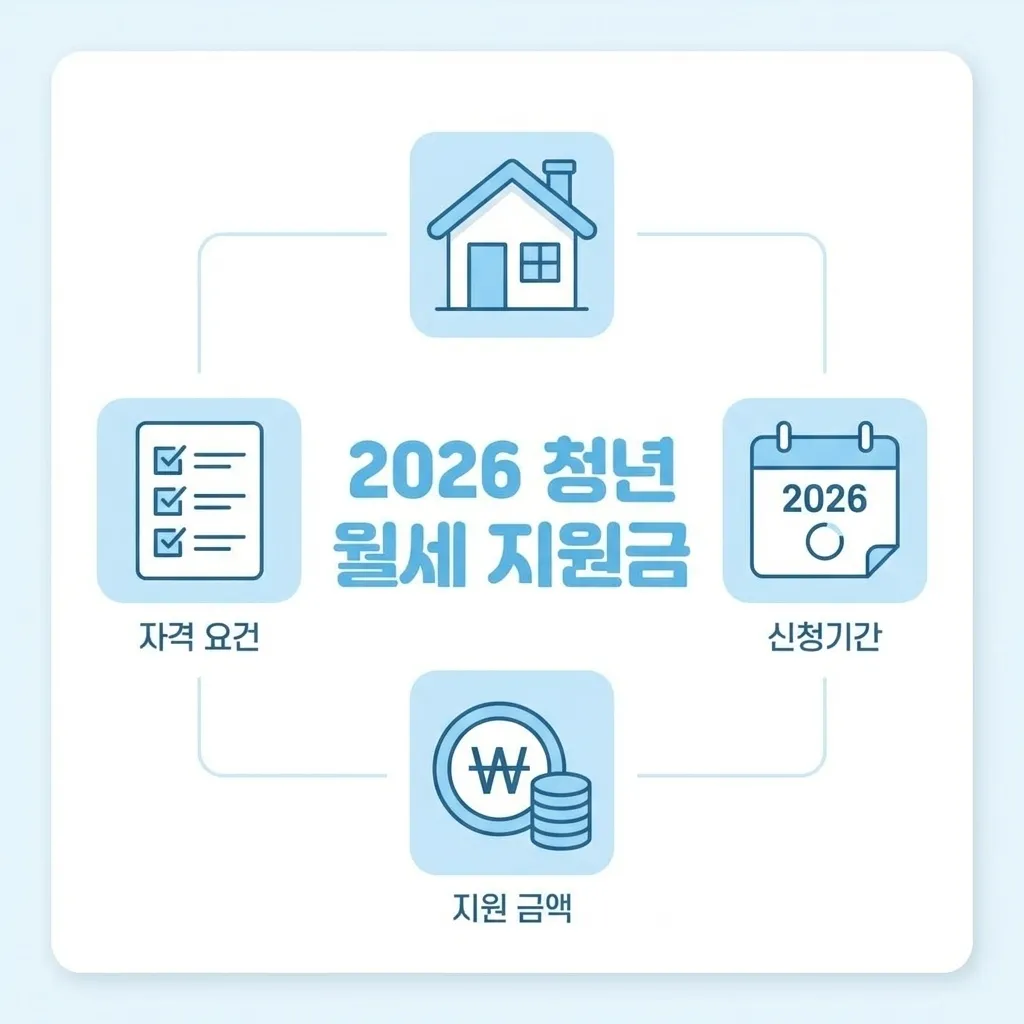 2026년 청년 월세 지원금 신청 조건과 수령 기준 안내 화면