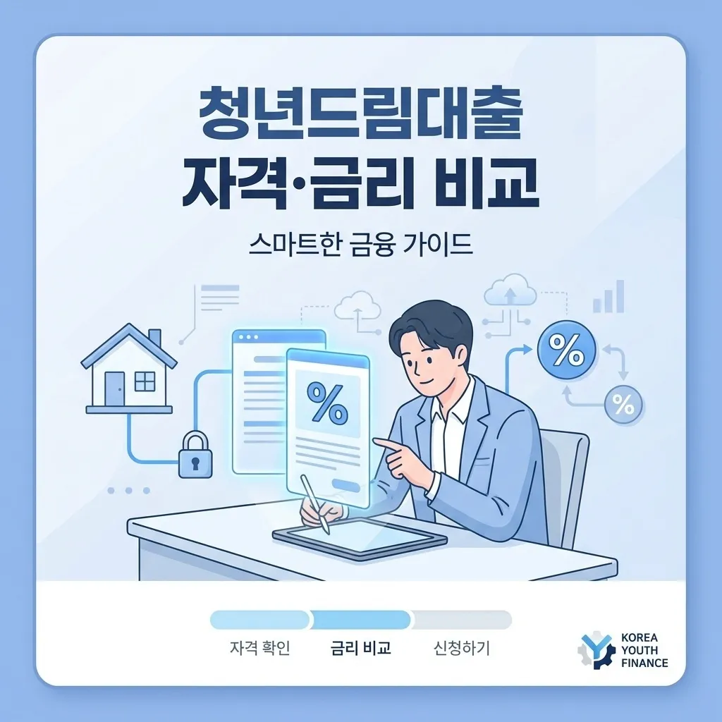 청년드림대출 자격 조건과 금리 비교 정보를 정리한 대출 안내 화면