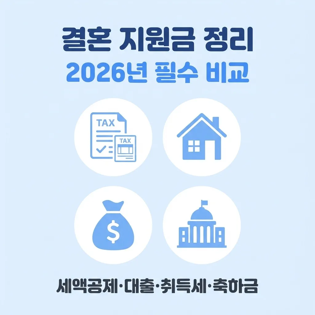 결혼하면 받는 지원금 정리, 세액공제부터 대출 혜택까지 2026년 핵심 항목 요약