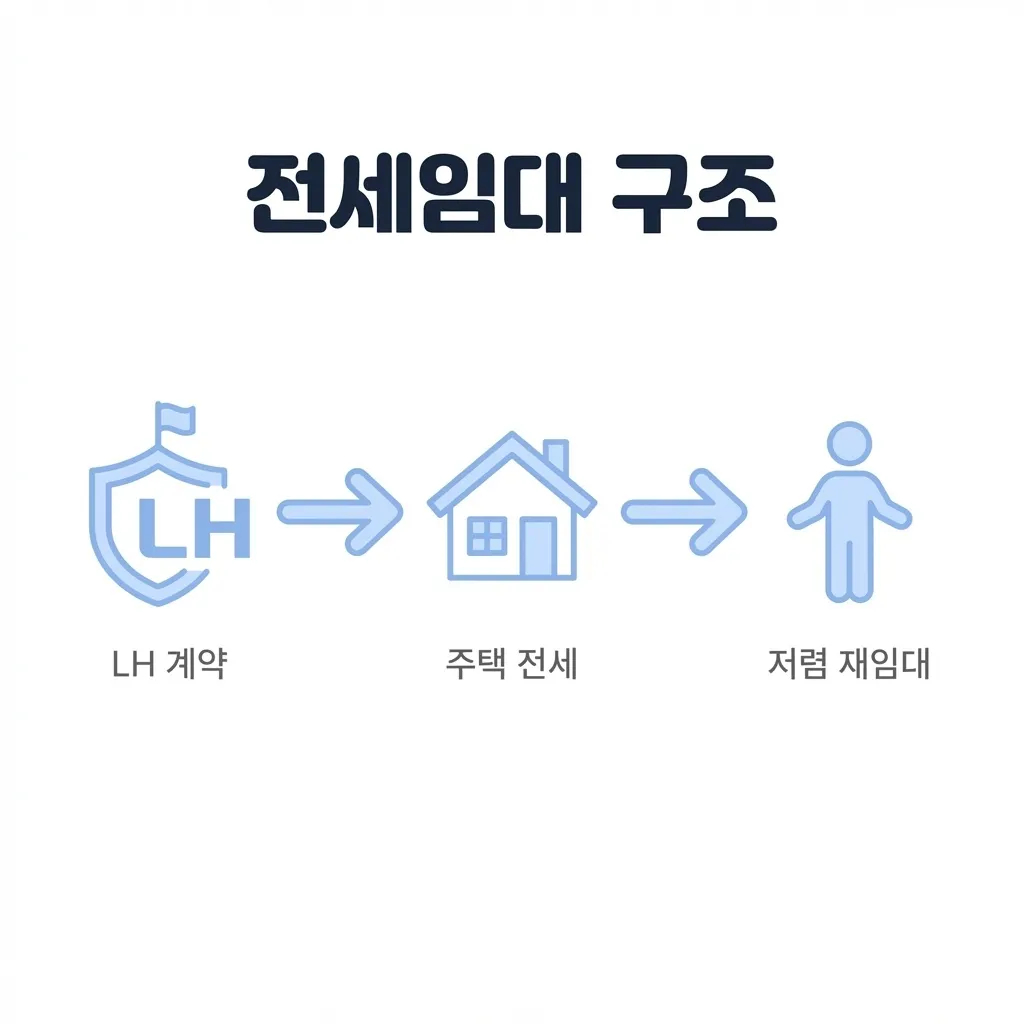 LH 전세임대 사업 구조와 지원 흐름 개요