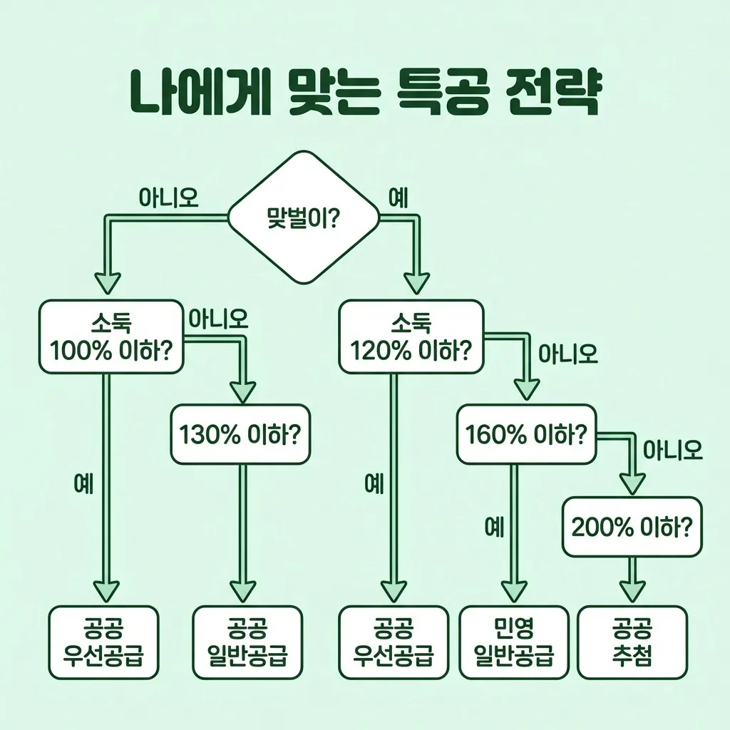신혼부부 청약 단계별 전략 우선공급 일반공급 추첨공급 흐름도