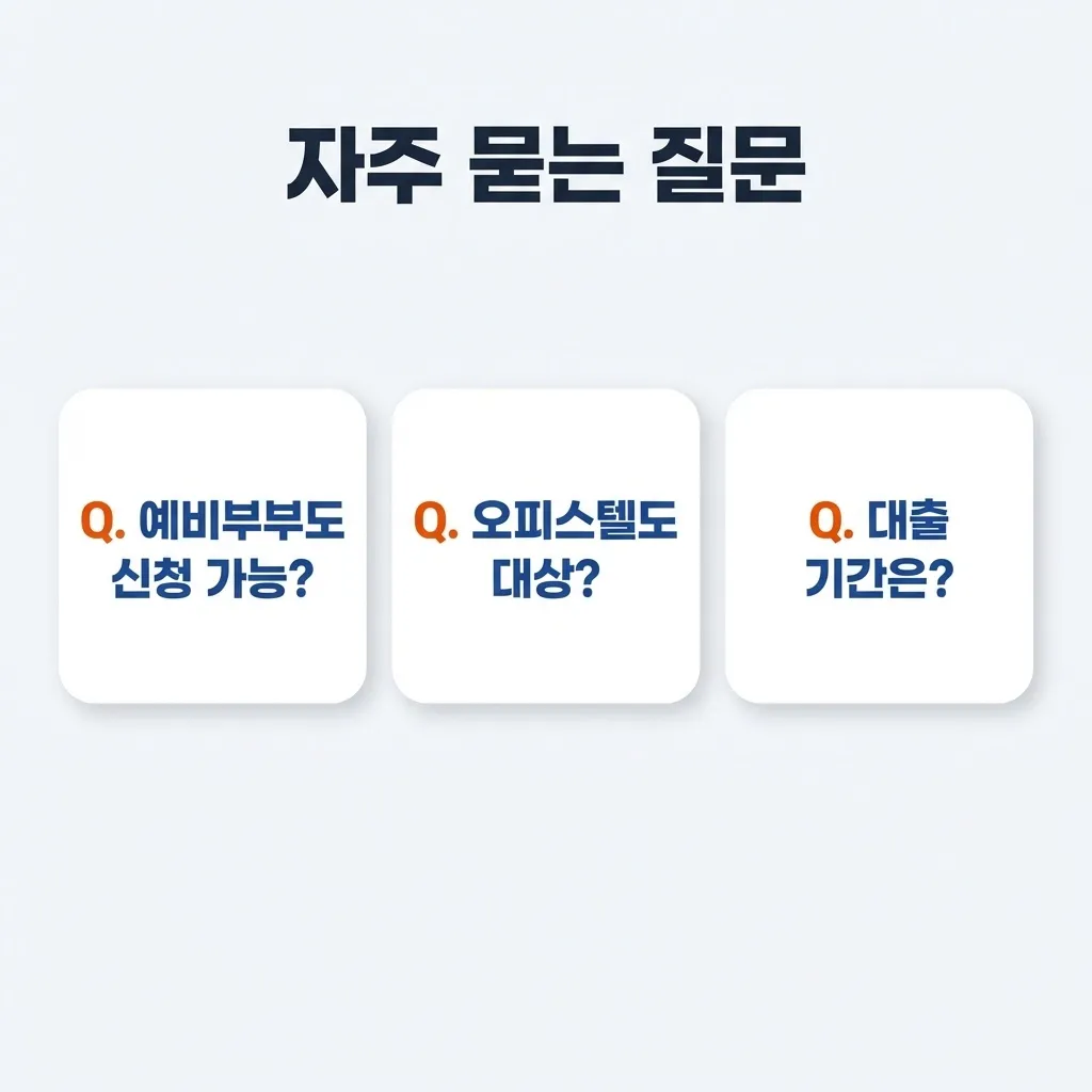 신혼부부 전세대출 자주 묻는 질문 FAQ 카드