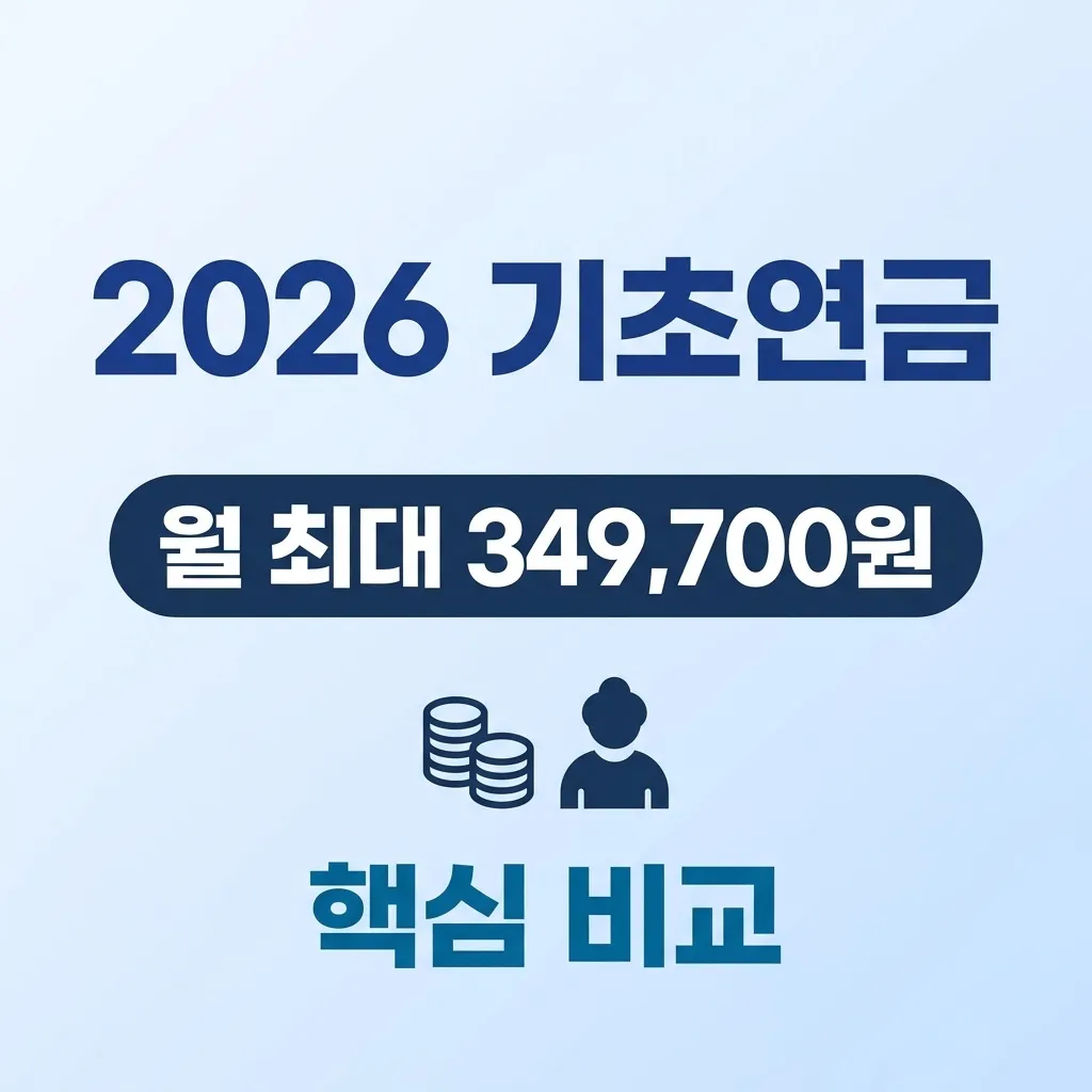 2026년 기초연금 인상, 월 최대 얼마까지 받을 수 있나? 핵심 수치 요약