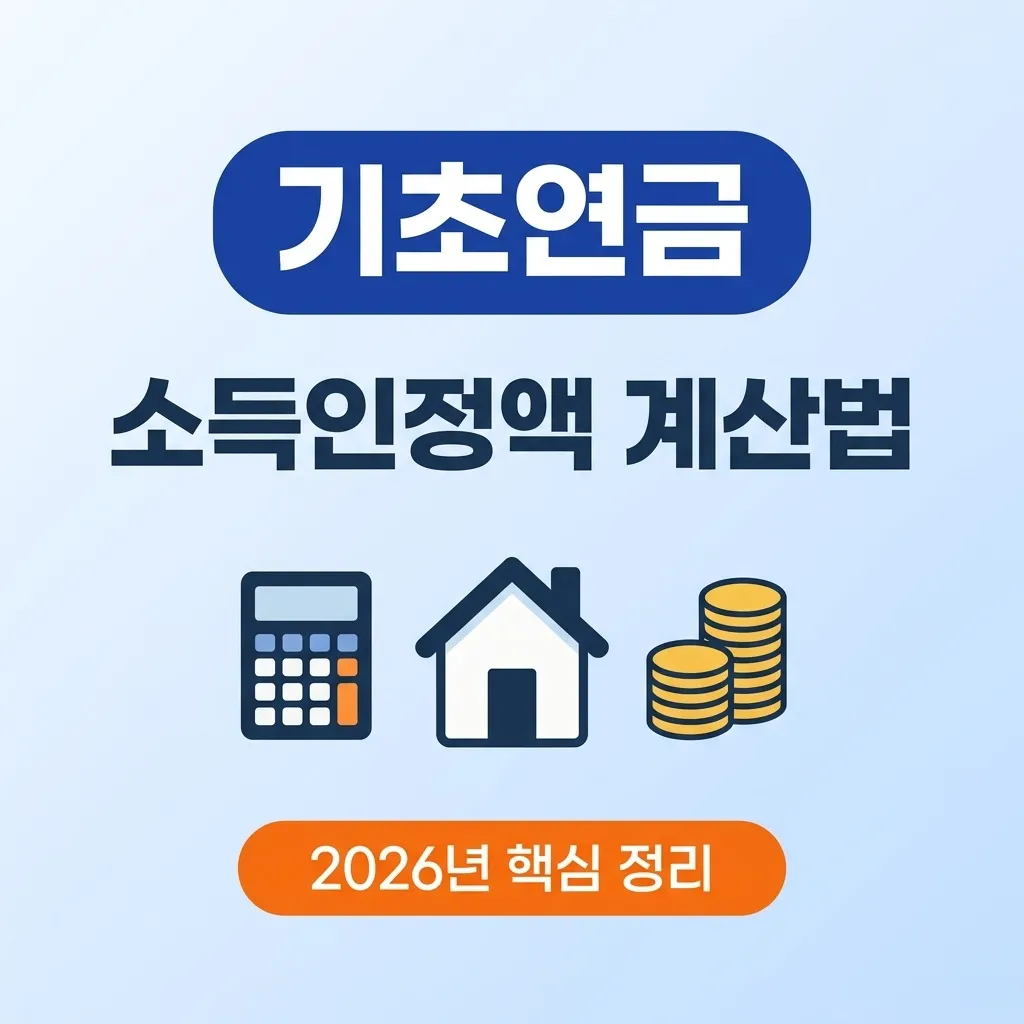 기초연금 수급 자격, 소득인정액 계산하는 현실적인 방법 2026년 대표 안내