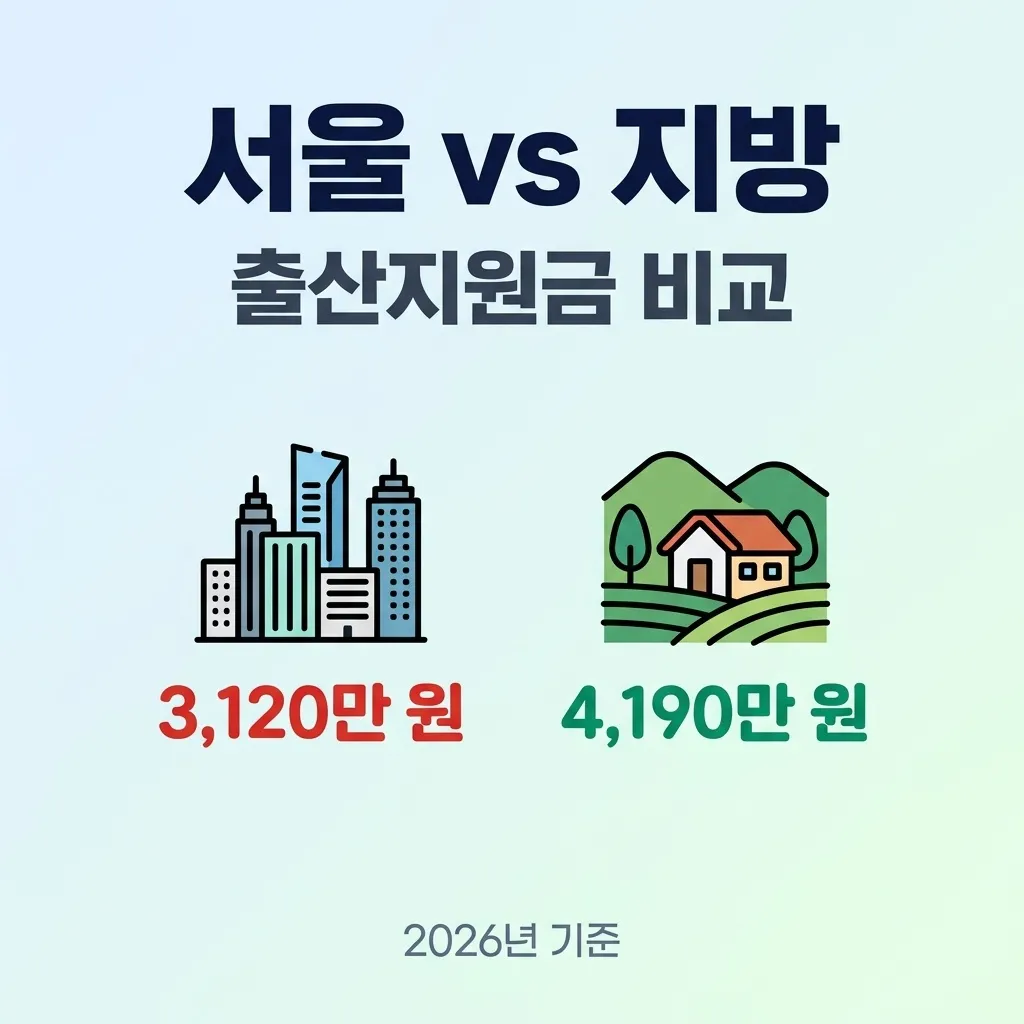출산지원금 지역별 비교, 서울 vs 지방 얼마나 차이 날까? 2026년 핵심 요약