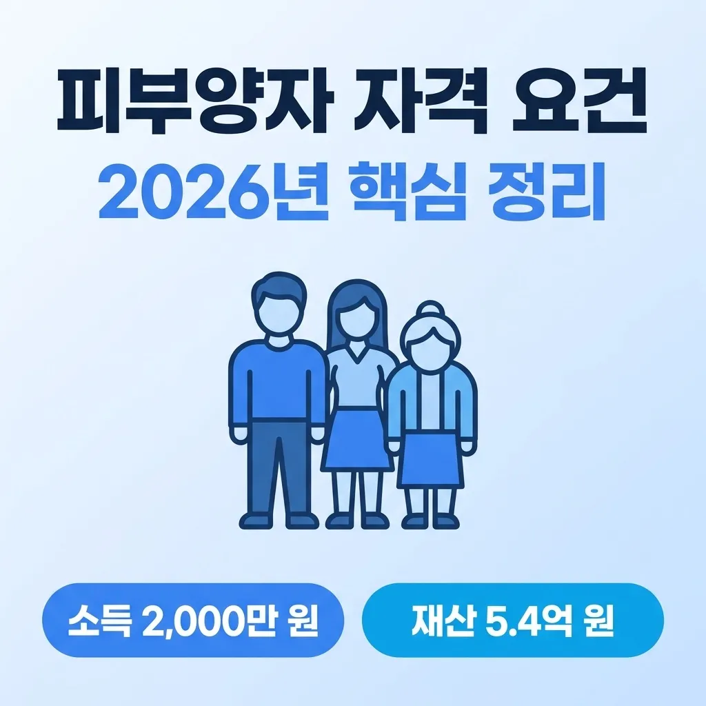 피부양자 자격 요건, 직장가입자 가족으로 등록하는 조건 2026년 핵심 요약