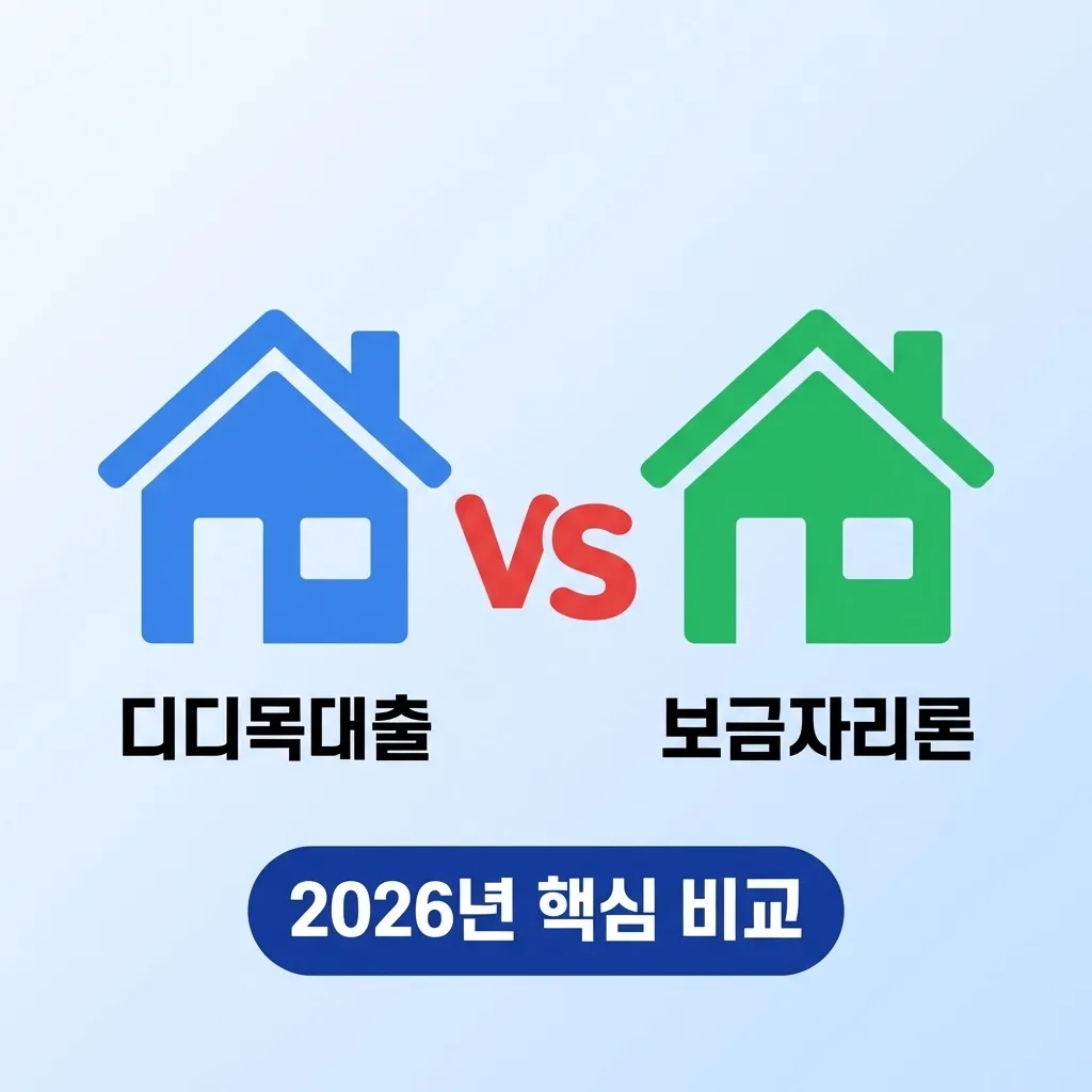 디딤돌대출 vs 보금자리론 차이점, 내 상황에 맞는 선택법 2026년 핵심 비교 안내