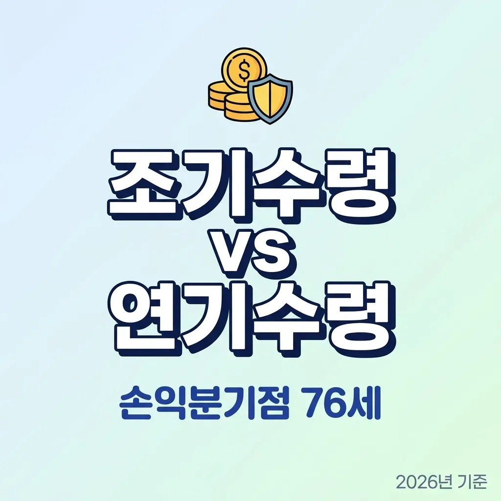 국민연금 조기수령 vs 연기수령, 손익분기점 계산해봤다 핵심 요약