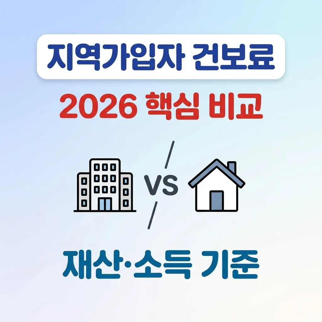 지역가입자 건강보험료 계산법, 재산·소득 기준 정리 2026년 비교 안내