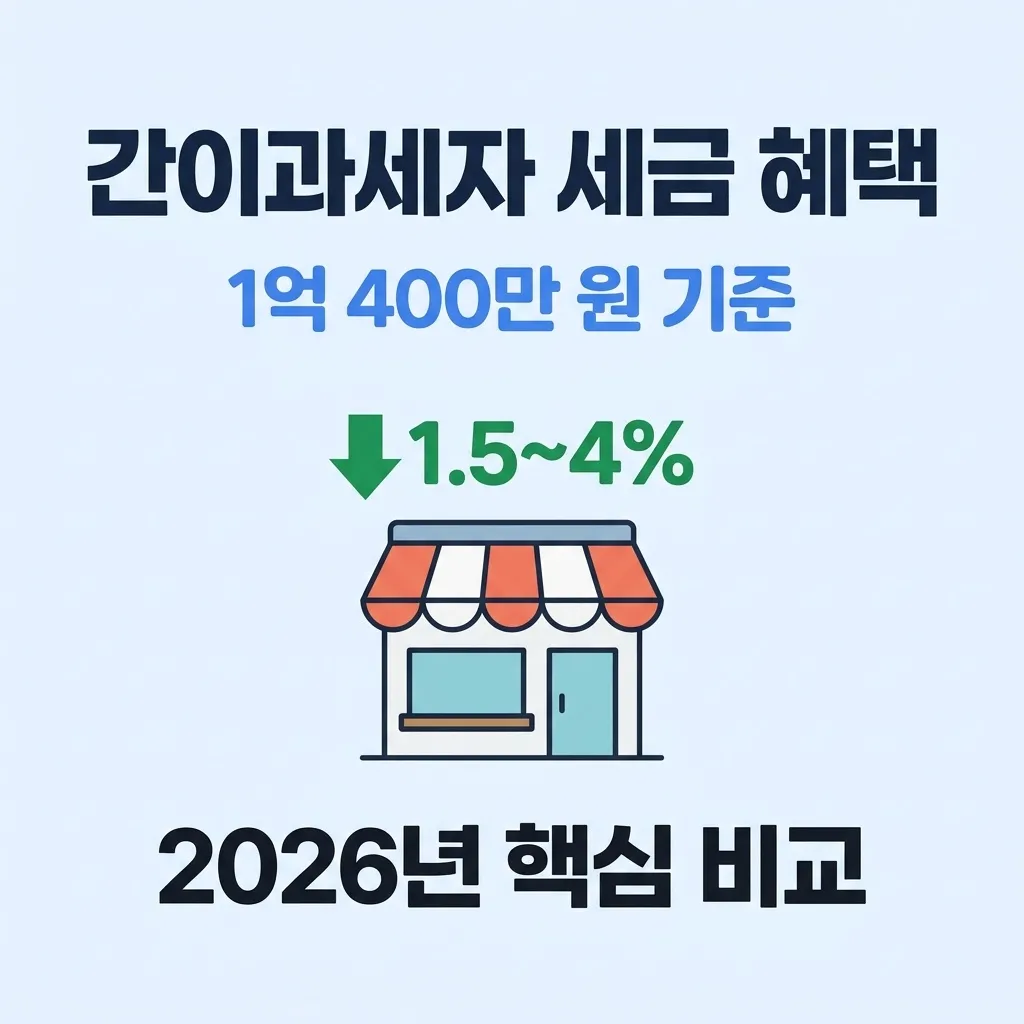 간이과세자 세금 혜택, 연 매출 1억 400만 원 미만이면 유리하다 핵심 정리