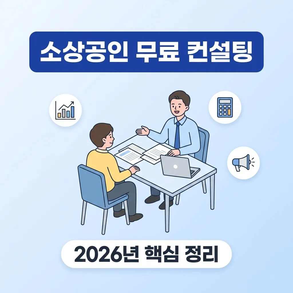 소상공인 컨설팅 지원, 경영·세무·마케팅 무료 상담 받는 방법 2026년 안내