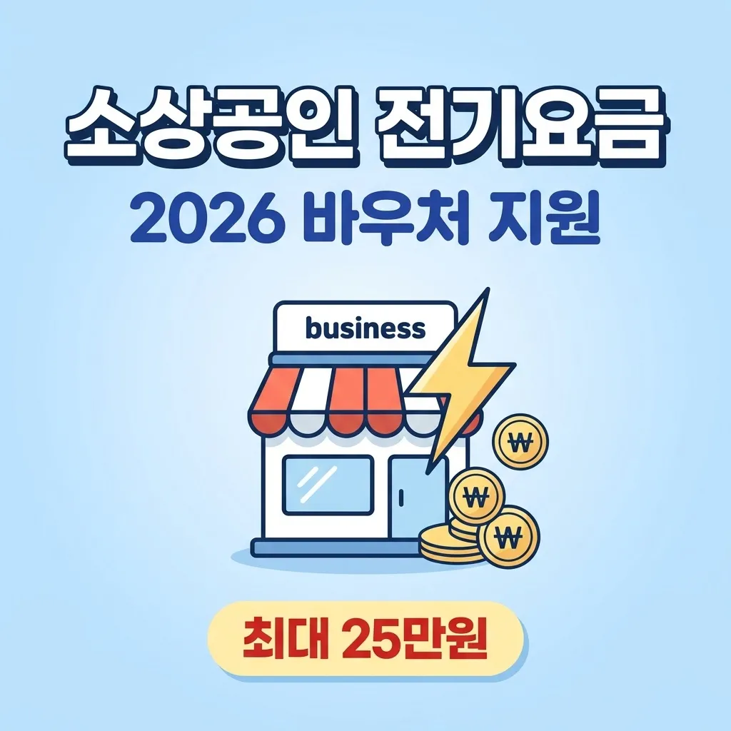 소상공인 전기요금 지원, 연 매출 기준과 신청 방법 정리 2026년 경영안정 바우처 핵심 안내