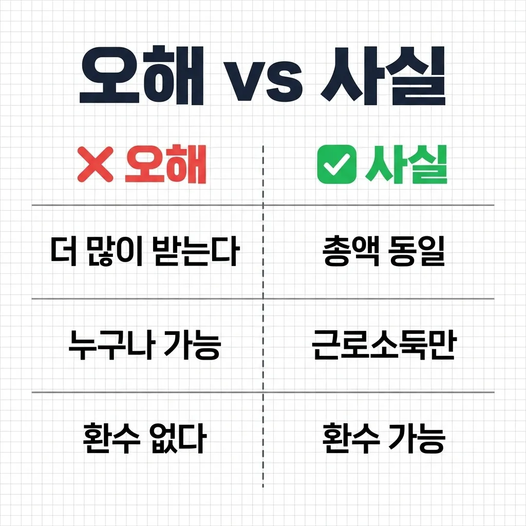 근로장려금 반기 정기 신청 오해와 사실 비교 정리