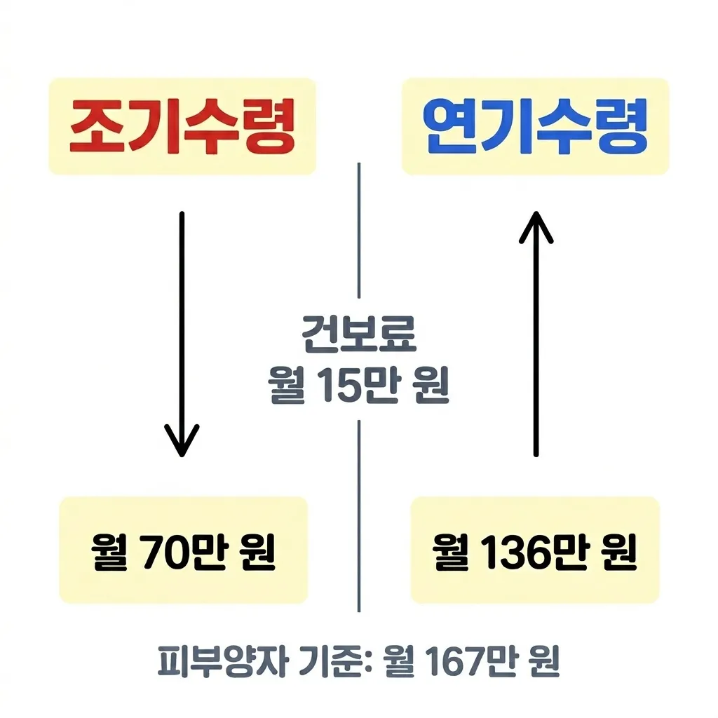 건보료 반영 시 조기수령 연기수령 손익 변화 건보료 반영 시 조기수령 연기수령 손익 변화
