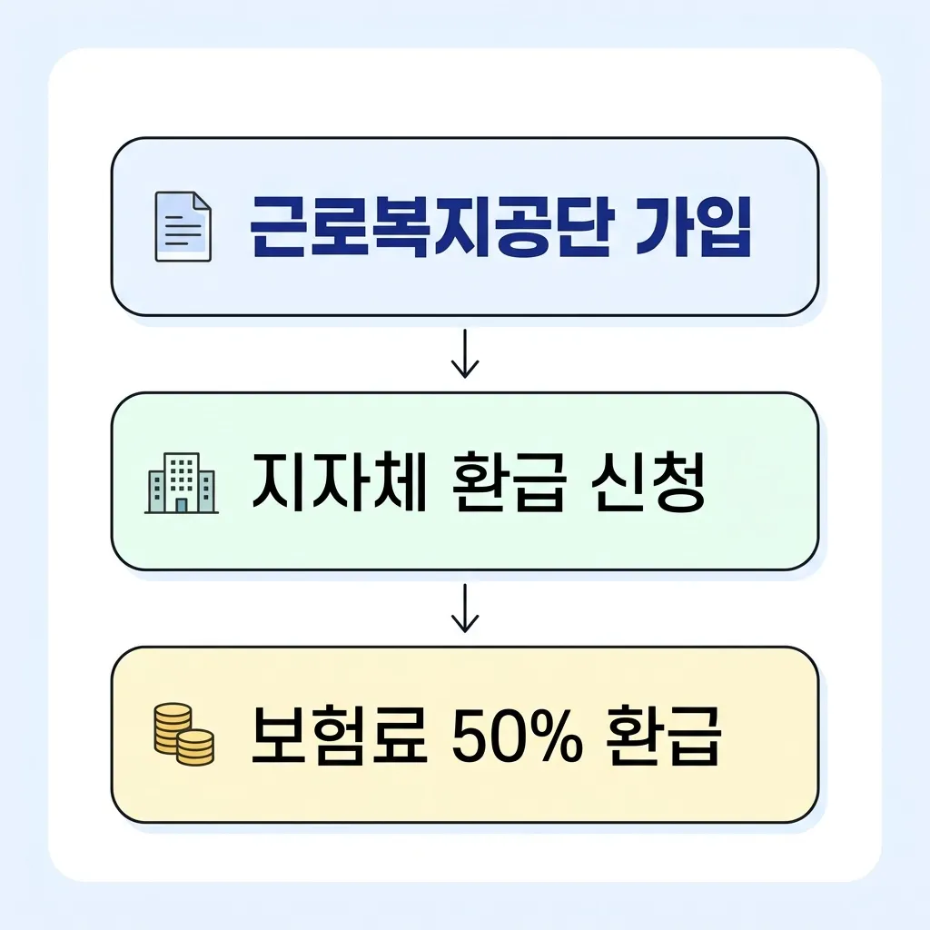 중소기업사업주 산재보험 특례가입 절차 흐름도