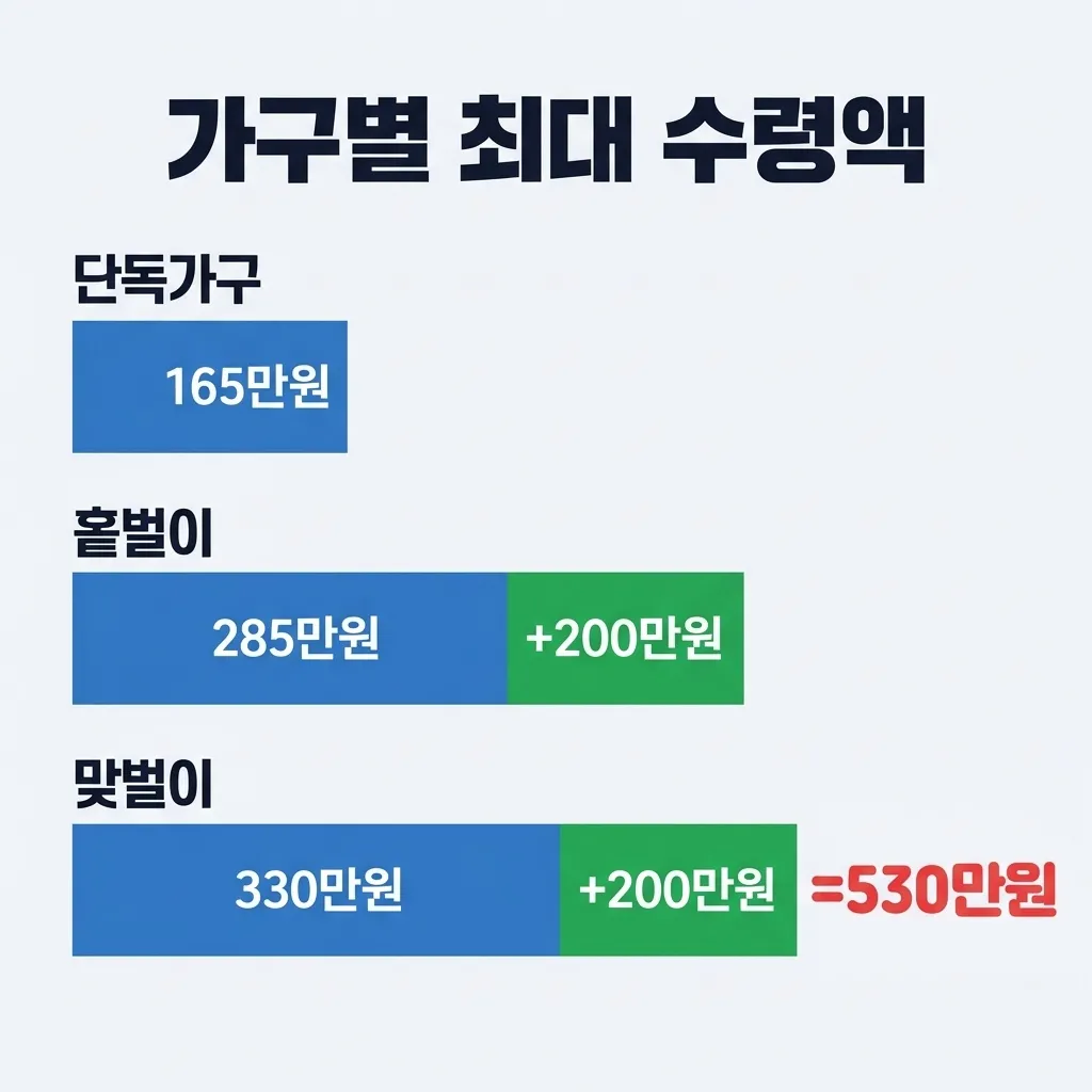 가구 유형별 근로장려금 자녀장려금 최대 수령액 계산 가구 유형별 근로장려금 자녀장려금 최대 수령액 계산