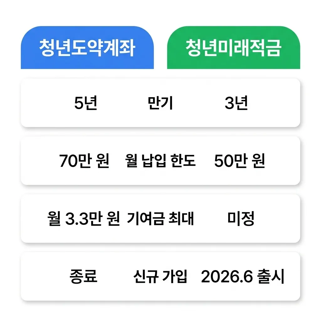 청년도약계좌 월 70만 원 납입 시 소득별 기여금 비교표