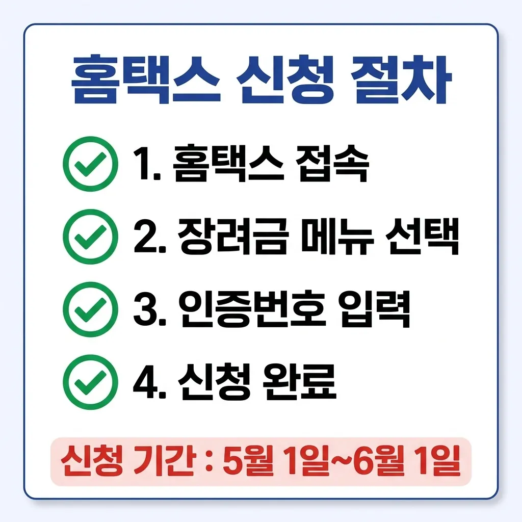 홈택스 자녀장려금 신청 절차 안내