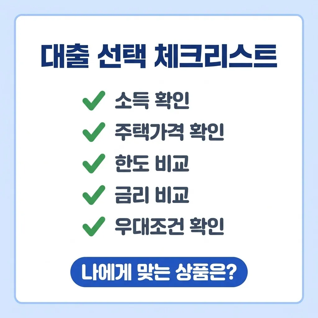 디딤돌대출 보금자리론 동시 대출 조건 체크리스트 요약