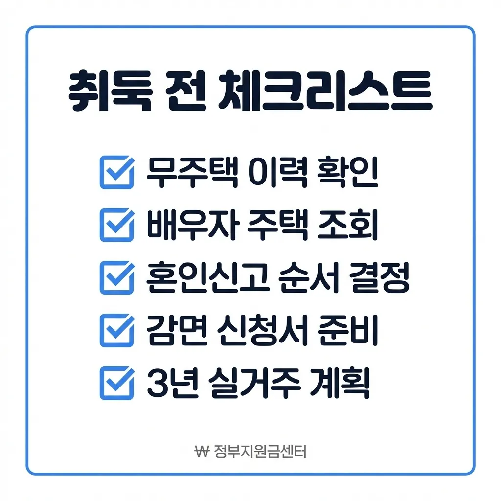 신혼부부 취득세 감면 신청 전 체크리스트 요약