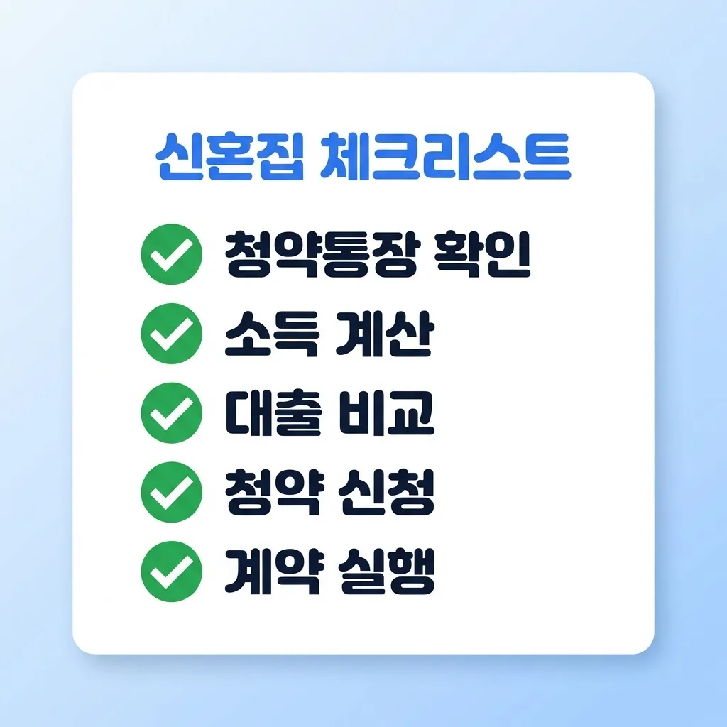 신혼집 마련 체크리스트 항목별 확인 요약