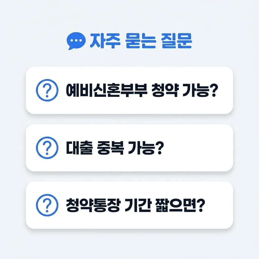 신혼부부 청약 대출 자주 묻는 질문 카드 요약