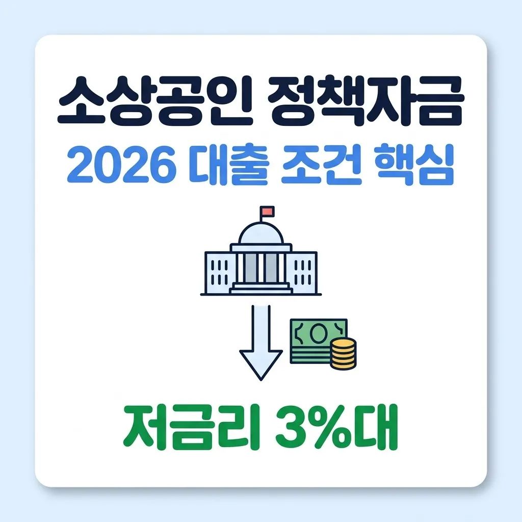 2026년 소상공인 정책자금 대출 조건