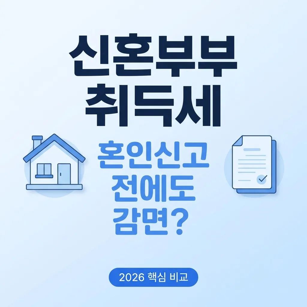신혼부부 취득세 감면 조건 혼인신고 전