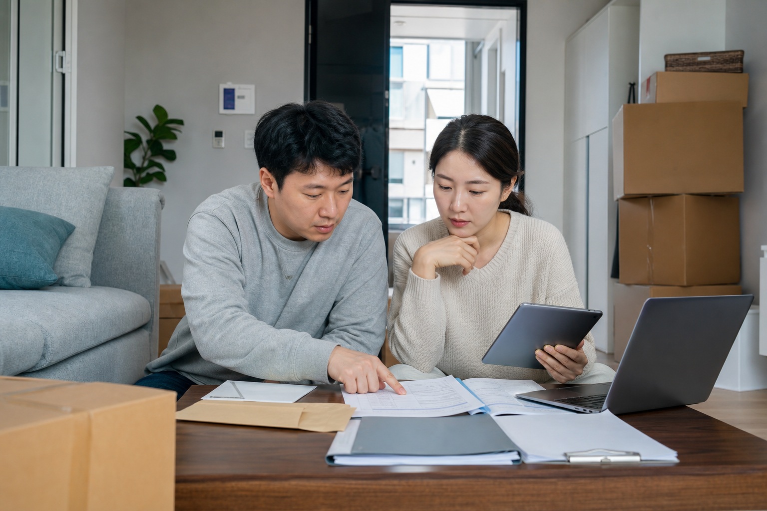 이사했거나 세대원이 바뀌면 신규신청을 확인해야 합니다 내용을 설명하는 관련 이미지