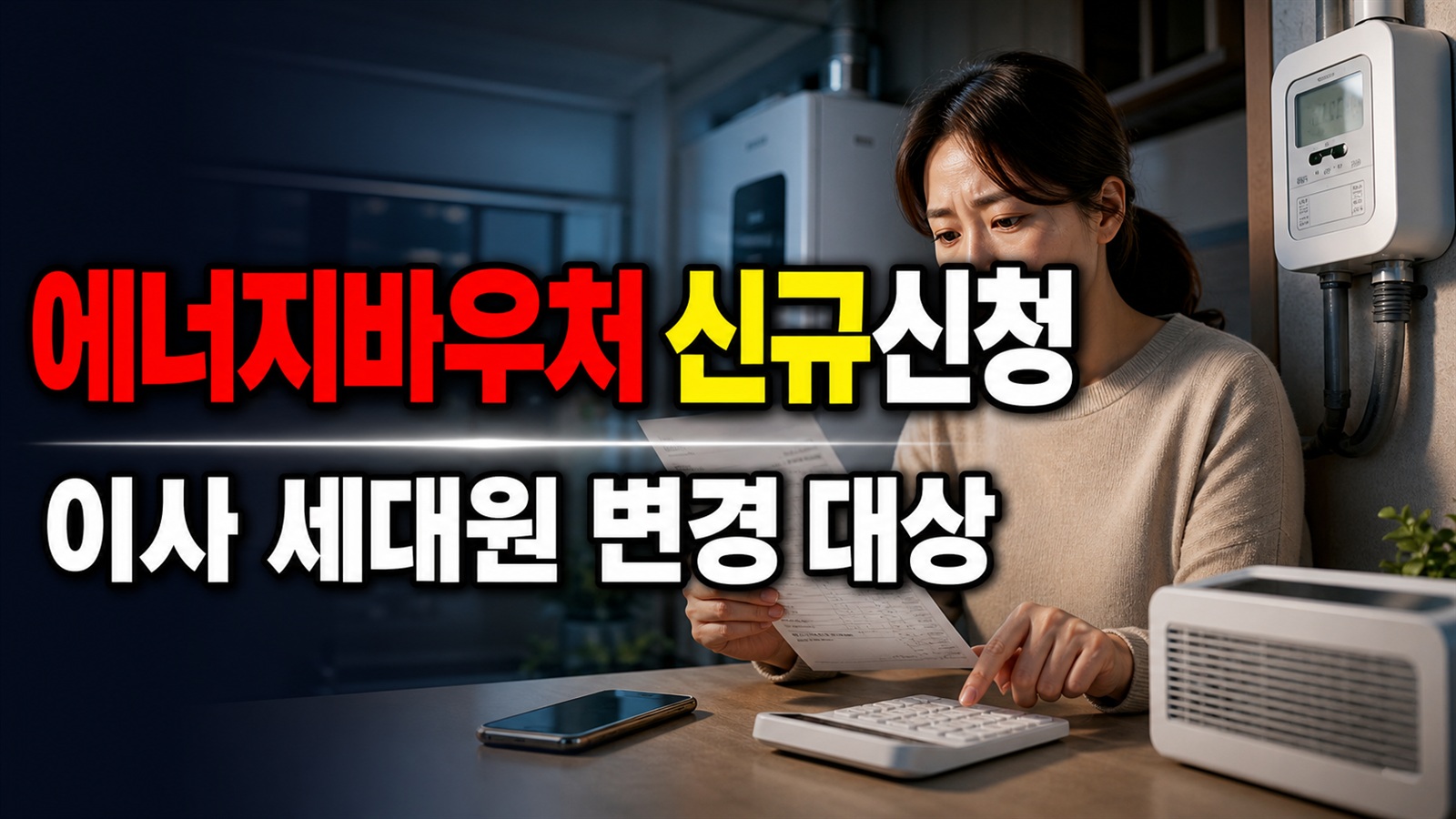 이사했거나 세대원이 바뀌었다면? 에너지바우처 자동신청 대신 신규신청 필요한 경우에서 보는 에너지바우처 7월 사용 시작 신청 안 하면 관련 핵심 정보를 상징적으로 보여주는 썸네일 이미지