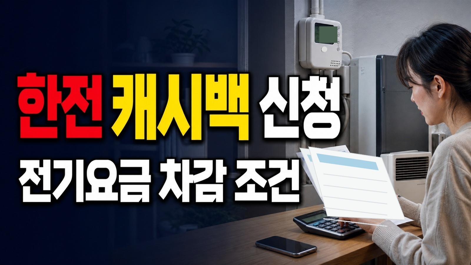 한전 에너지캐시백 신청하면 바로 환급될까? 전기요금 차감 조건 확인 관련 핵심 정보를 상징적으로 보여주는 썸네일 이미지