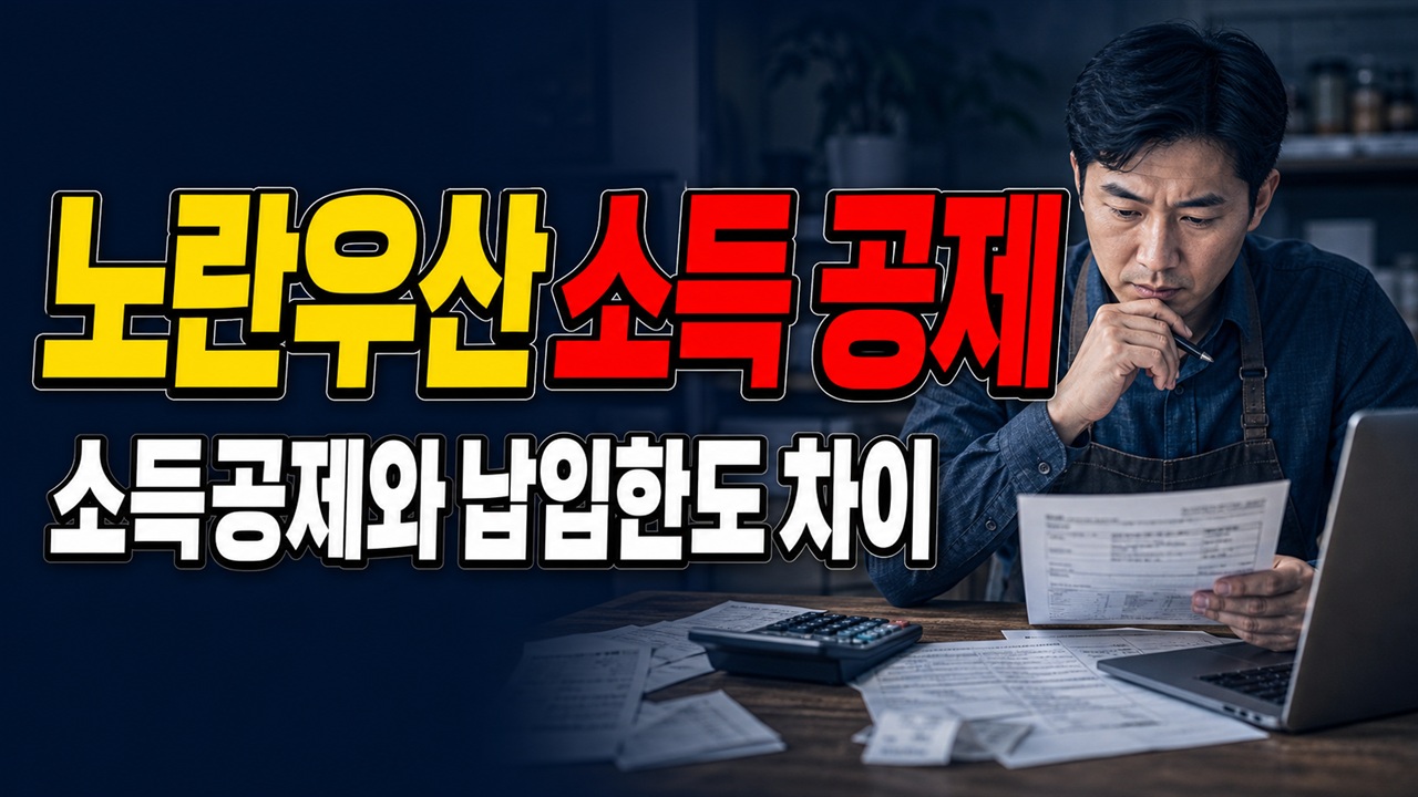 연 1800만원 넣으면 다 공제될까? 노란우산 소득공제 600만원과 납입한도 차이 관련 핵심 정보를 상징적으로 보여주는 썸네일 이미지