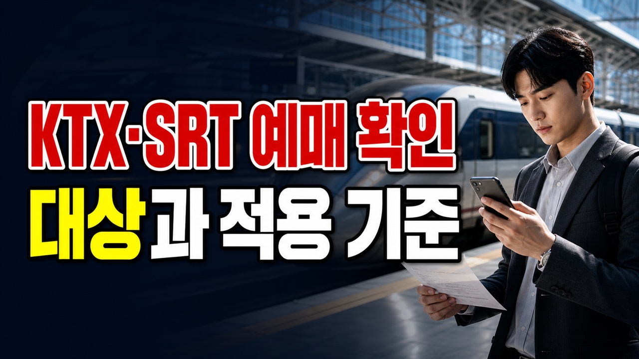 추석 KTX·SRT 표도 통합앱에서 2개월 전 예매할 수 있나? 관련 핵심 정보를 상징적으로 보여주는 썸네일 이미지