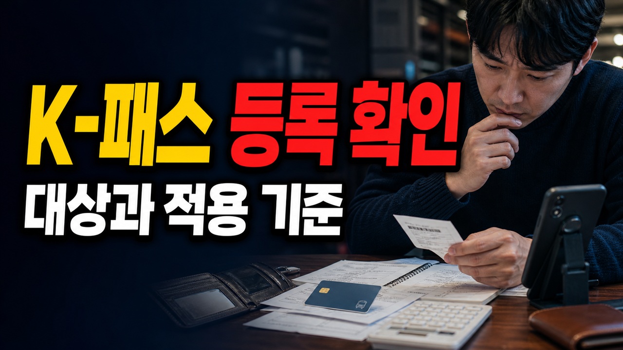 카드만 발급한 K-패스 이용자, 회원가입·카드등록 안 하면 환급되나 관련 핵심 정보를 상징적으로 보여주는 썸네일 이미지