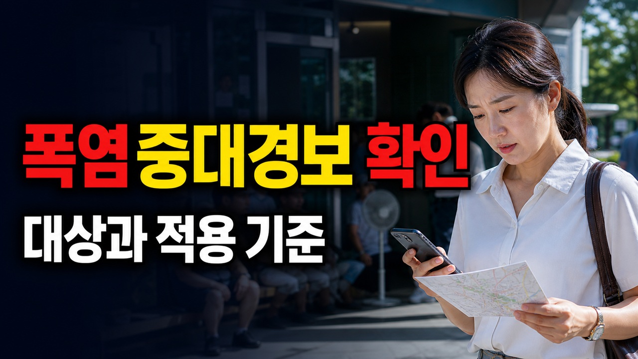 폭염중대경보 무더위쉼터, 기사 속 개수보다 개방 여부 먼저 봐야 하는 이유 관련 핵심 정보를 상징적으로 보여주는 썸네일 이미지