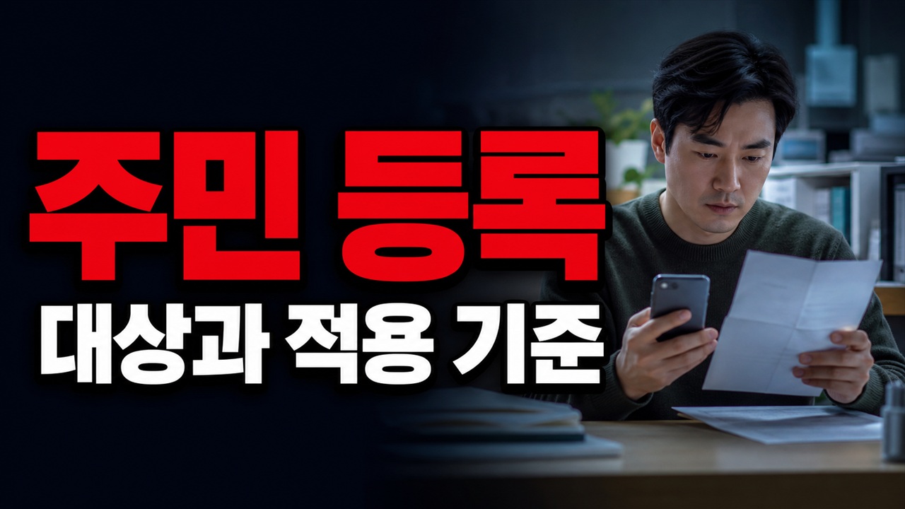 세대원 1명이 대신해도 될까, 주민등록 사실조사 비대면 응답 기준 관련 핵심 정보를 상징적으로 보여주는 썸네일 이미지