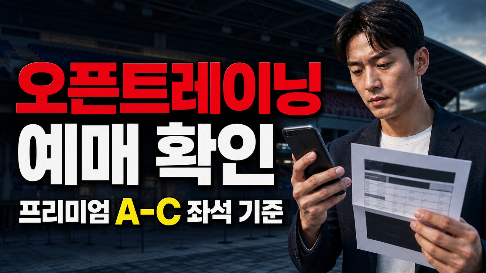본경기 프리미엄 A-C 좌석이면 오픈트레이닝 예매도 따로 해야 할까 관련 핵심 정보를 상징적으로 보여주는 썸네일 이미지