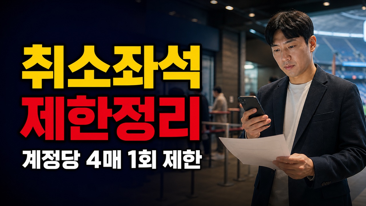 취소좌석 바로 안 풀린다? 쿠팡플레이 시리즈 계정당 4매·1회 제한 정리 관련 핵심 정보를 상징적으로 보여주는 썸네일 이미지