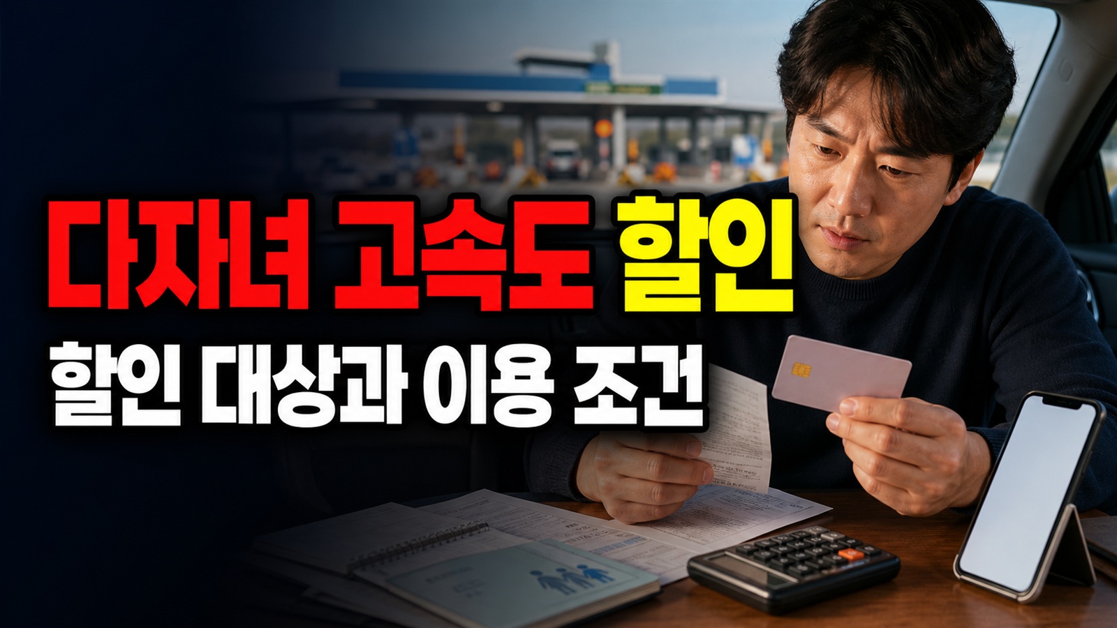 다자녀 고속도로 할인 2자녀도 받을까? 신청일과 10%·20% 조건 확인 관련 핵심 정보를 상징적으로 보여주는 썸네일 이미지