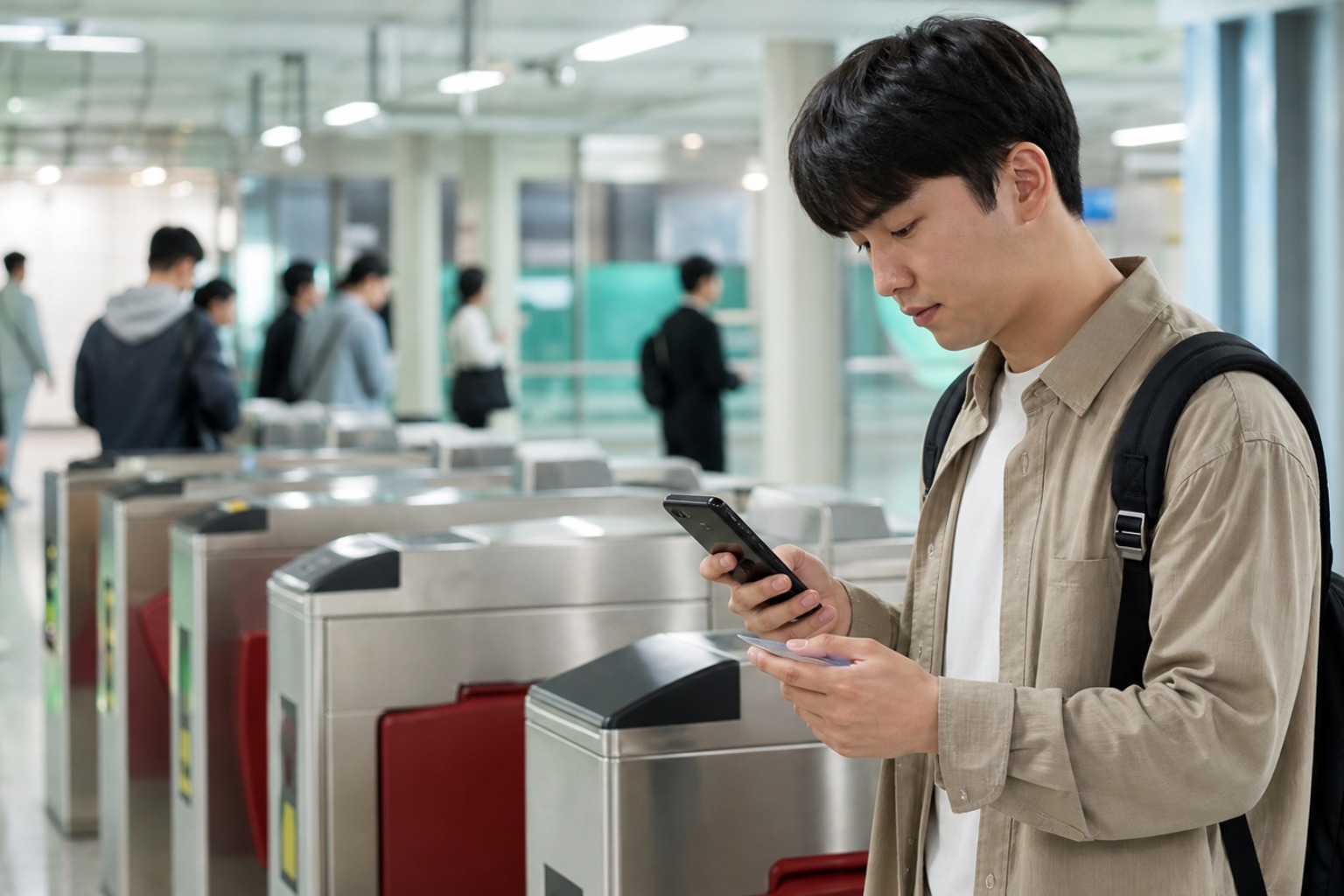 모두의카드 등록 관련 대중교통 이용 장면