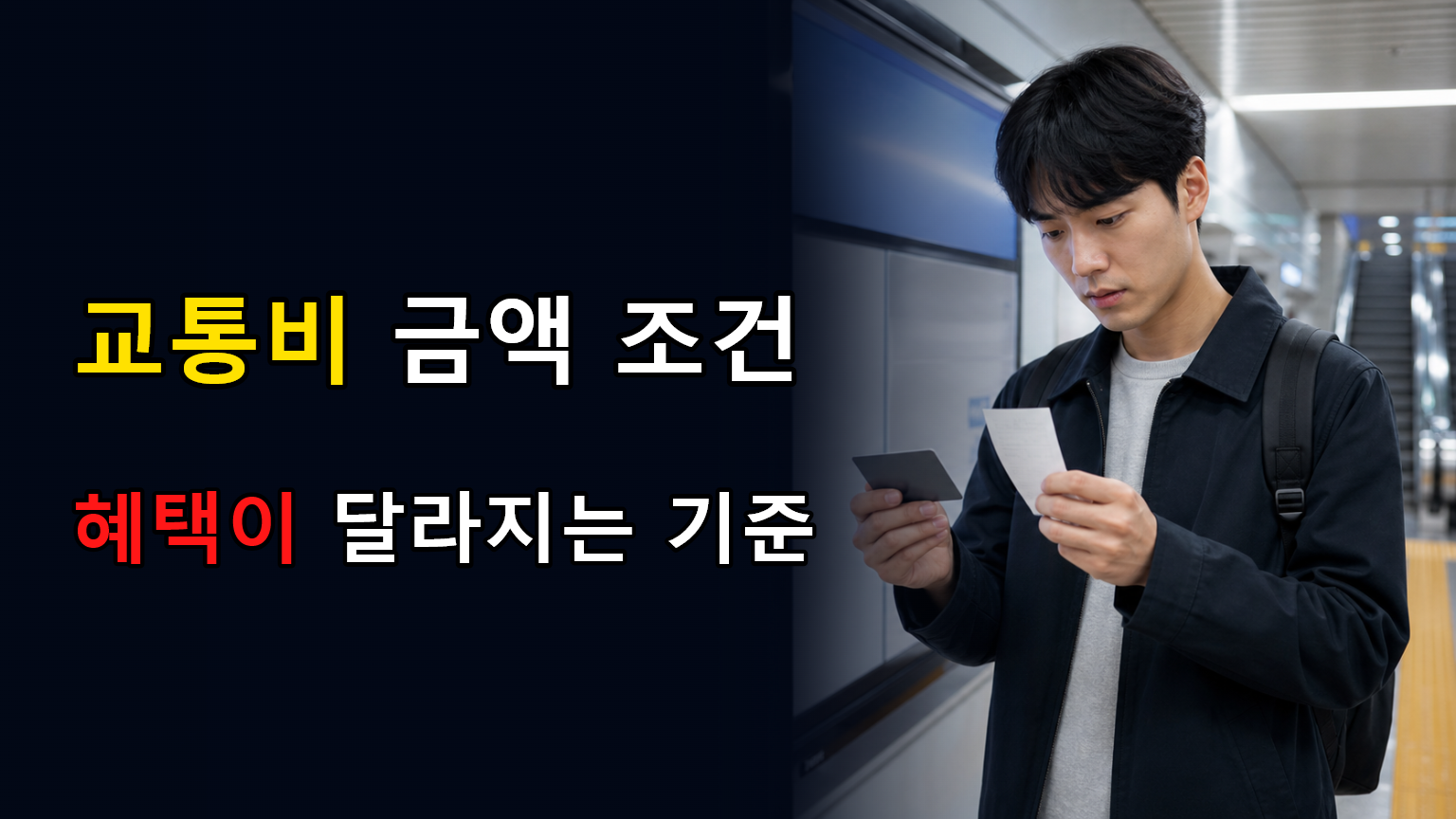 교통비 금액 조건 혜택이 달라지는 기준 관련 대표 이미지