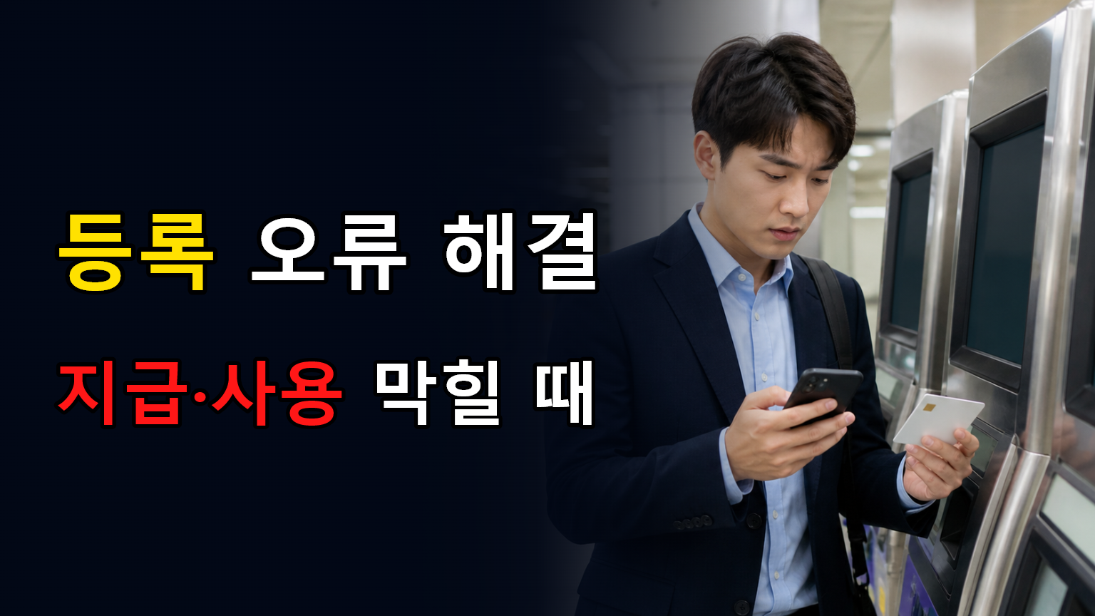 등록 오류 해결 지급·사용 막힐 때 관련 대표 이미지