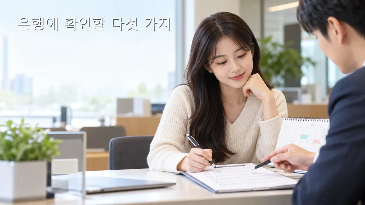 은행에 확인할 다섯 가지
