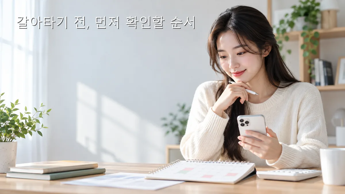 갈아타기 전, 먼저 확인할 순서