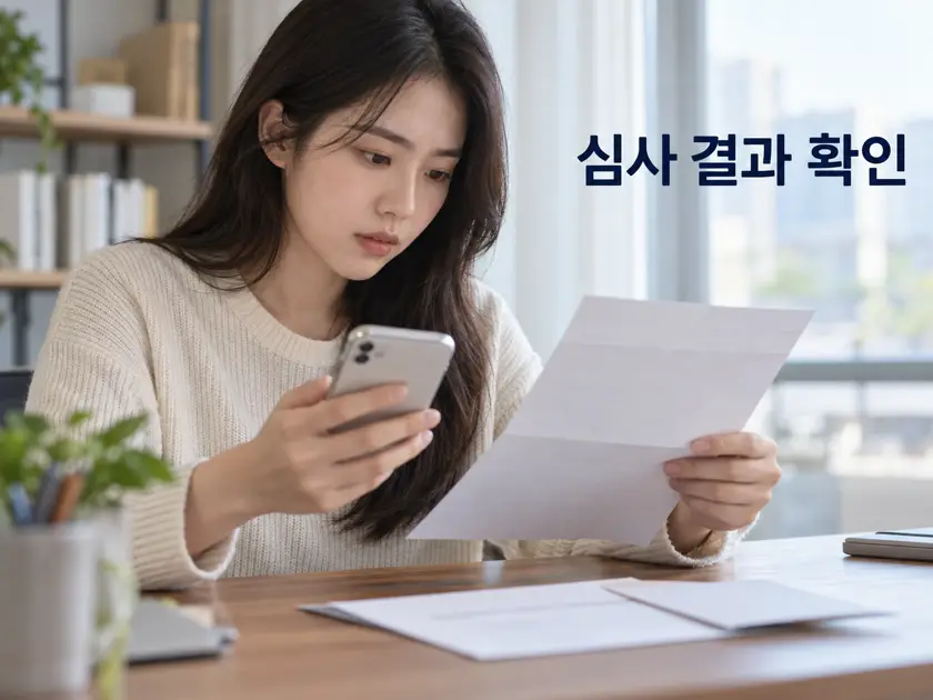 청년미래적금 심사 결과를 확인하는 모습