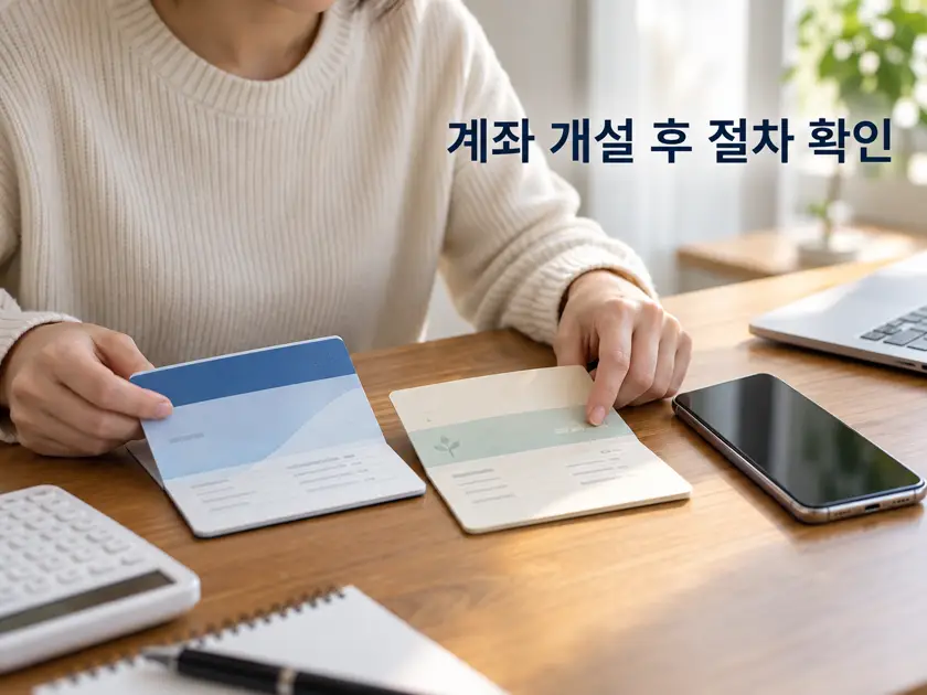 새 계좌 개설 후 기존 계좌의 갈아타기 절차를 확인하는 모습