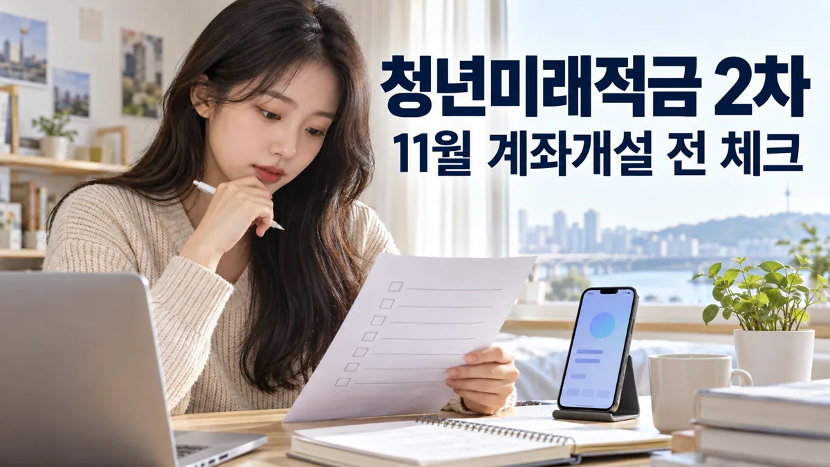 청년미래적금 2차 계좌개설 일정을 확인하는 청년
